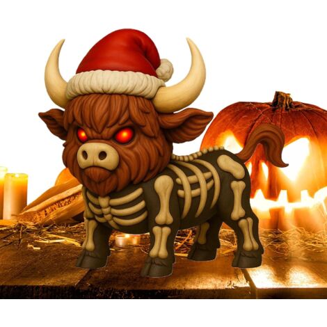 Décoration Vache Highland - Décoration de Table Résine Halloween Vache (1/5)