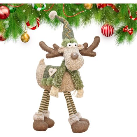 Renne De Noël À Longues Pattes - Figurines de Table Festives de Noël avec (1/5)