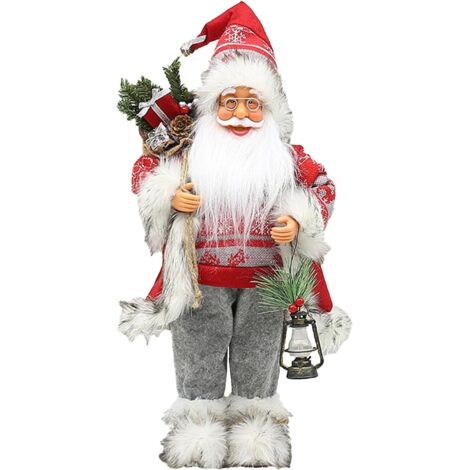 Figurines du Père Noël - 46 cm Père Noël Portant Une Lanterne Décor - (1/5)