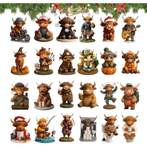 Calendrier De Décompte Des Vaches - Statues 3D Pendentifs Compte À Rebours (1/5)