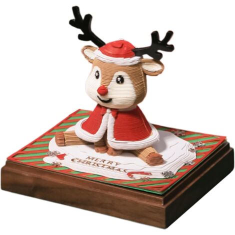 Calendrier En 3D Pour 2026 - Mémo Avec Motif De Cerf - Calendrier Sculpture (1/5)
