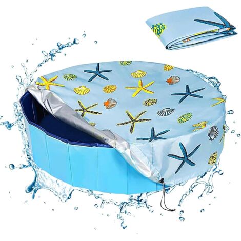 Bâche de piscine ronde - 122 x 30 cm - Pliable - Pour animaux de compagnie (1/5)