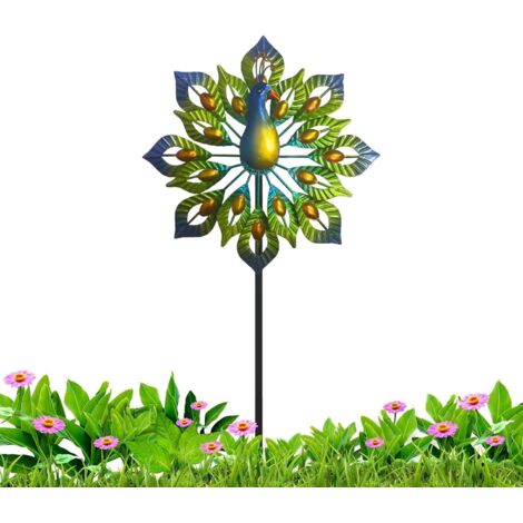 Moulin À Vent De Jardin Extérieur - Piquets Métalliques Créatifs en Forme