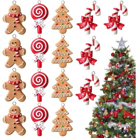 Suspension de Noël - 16 Pièces Décor Créatif en Résine 3D - Ornements de (1/5)