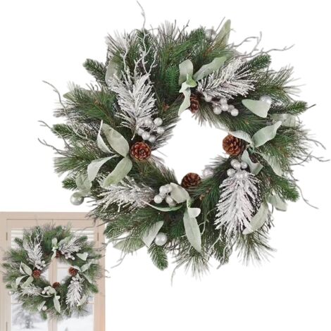 Couronne De Porte De Noël - Végétation 51 Cm - Couronne De Noël (1/5)