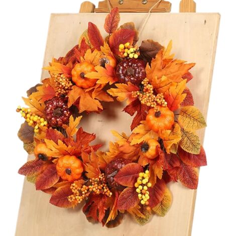 Couronne Automnale - Guirlande de Thanksgiving 45 cm - Décoration (1/5)