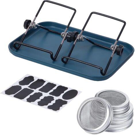 Lot de 8 verres à pour germes - Avec couvercle et passoire - En acier (1/5)