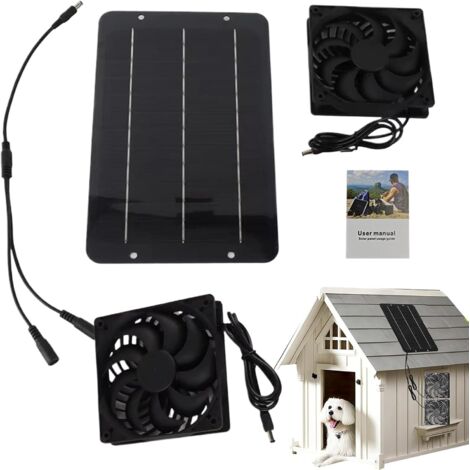 Ventilateur solaire pour l'extérieur - Double ventilateur solaire pour (1/5)