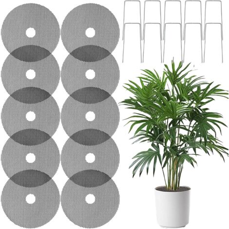 Lot de 10 couvercles de sol pour pots de plantes - avec piquets - pour (1/5)