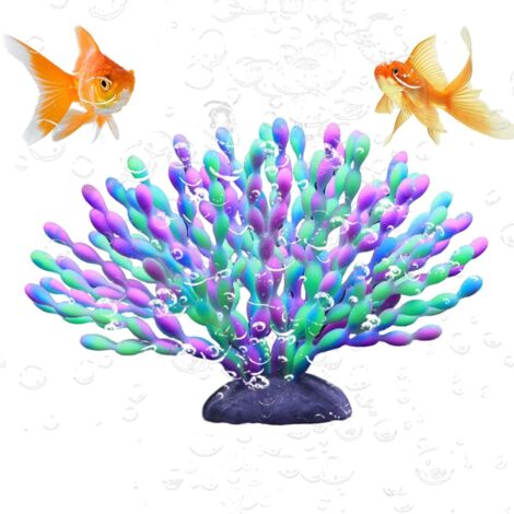 Décoration d'aquarium - En silicone - Dégradé de couleur réaliste - Corail (1/5)