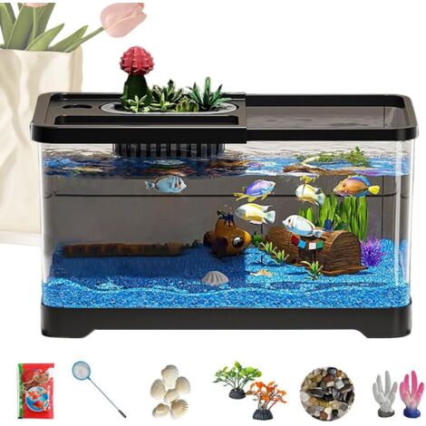 Kit de démarrage d'aquarium Complet avec éclairage LED et Filtre – Paysage
