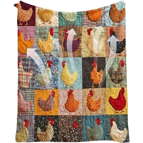 Plaid Poulet - Couette Douce Et Respirante Lavable en Machine - Mignonne (1/5)