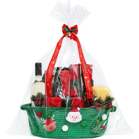 Panier Cadeau de Noël - Panier Décoratif pour Fêtes - Boîte de Rangement (1/5)