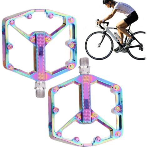 Pedales pour Cyclisme - Pièce De Rechange Plate en D'Aluminium - Pedales De (1/5)
