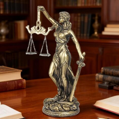 Statuette De La Justice - Sculpture en Résine Artisanale - Statue (1/4)
