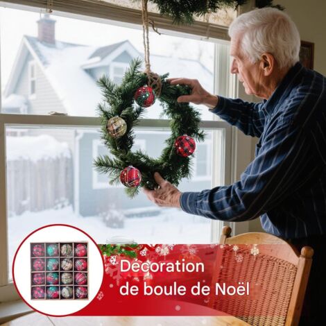 Décorations De Noël Incassables - 16 Pièces Ornements Suspendables en Tissu (1/4)