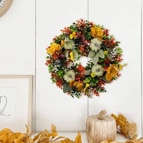 Couronne d'automne - Couronne de Porte d'automne - Décor de couronnes de (1/4)
