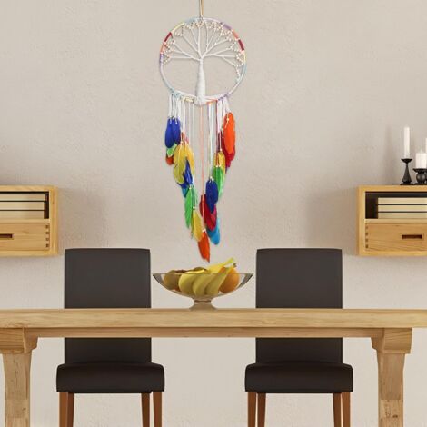 Ornement Attrape - rêves en macramé - Ornement de décoration Murale Attrape (1/4)