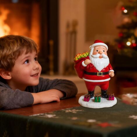 Figurines du Père Noël - Décorations de Noël avec Éclairage - Sculpture de (1/4)