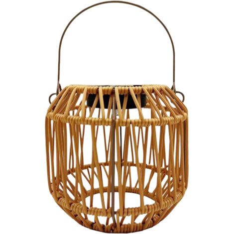 Lanterne Solaire - Lanterne Étanche IP65 Tressée en Rotin Résistante aux (1/5)