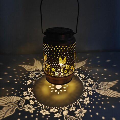 Lanterne Solaire Colibri - Lanterne Élégante - Décor Étanche Extérieur (1/5)