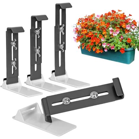Fixations pour Jardinières De Fenêtre - Support Réglable pour Bacs À Fleurs
