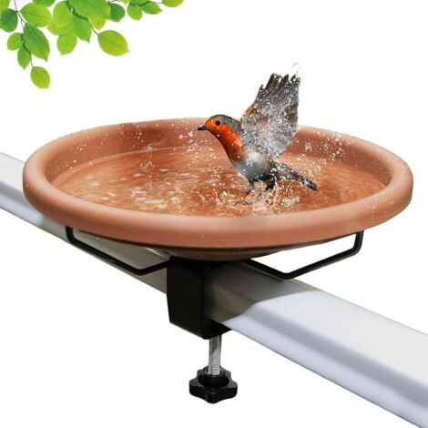 Bain d'oiseaux pour l'Extérieur - Bol De 30 Cm Monté sur Terrasse - Bain (1/5)