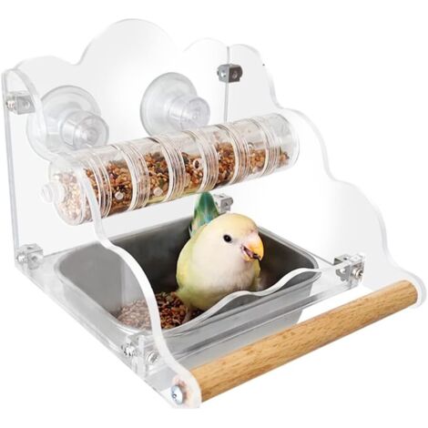 Mangeoire pour Cage - Accessoires pour Animaux Transparents Anti - (1/5)