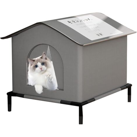 Abri pour Chat D'extérieur Maison Thermique Imperméable pour Chats Errants (1/5)