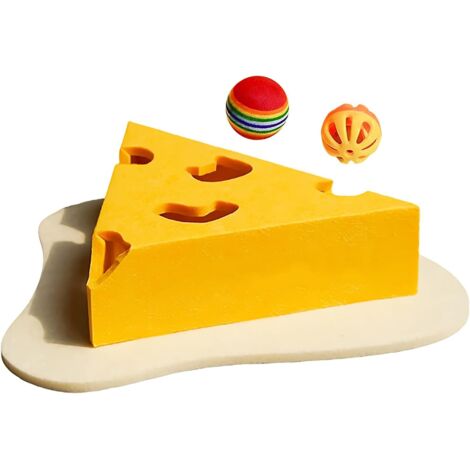 Griffoir interactif pour chat avec design fromage (1/5)