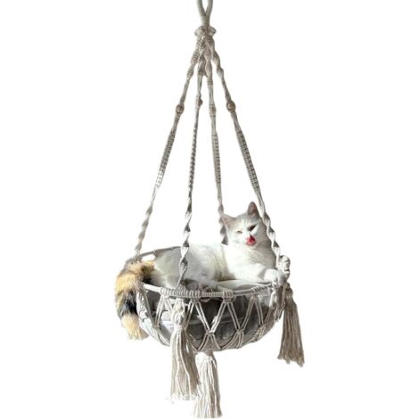 Macrame Hamac pour Chat Lit d'été en en Corde de Coton (1/5)