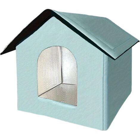 Abri pour Chat Couchage Résistant Au Vent Cabane Tente Cachette (1/5)