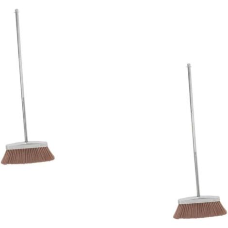 2 Pièces Balai de Nettoyage Acier Inoxydable avec Manche Long et Tête (1/5)