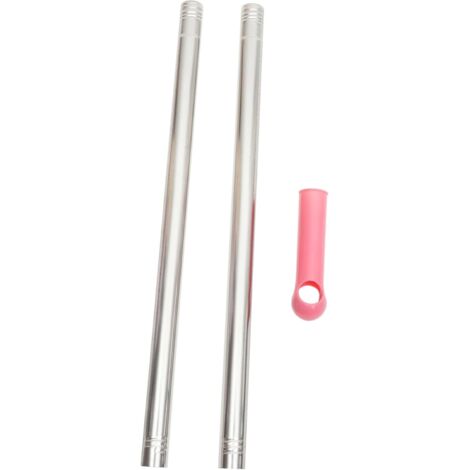 Manche à Balai 19 MM Acier Inoxydable Remplacement Poignée Polyvalente (1/5)
