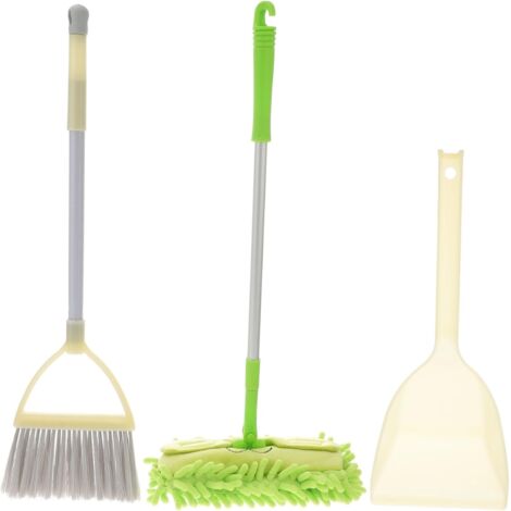 3 pièces Set de Mini Balai Pelle et Serpillière pour Garçon Fille Balai (1/5)