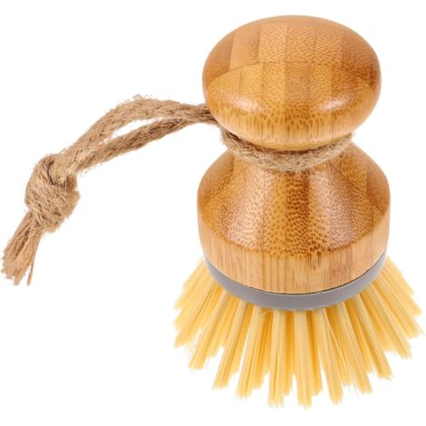 Brosse À Vaisselle Élégante Avec Manche En Bois Et Poils Durs Pour (1/5)