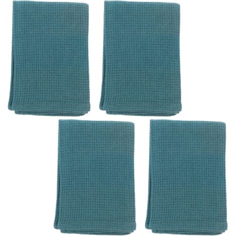 Lot de 4 torchons de Cuisine absorbants en Coton à Motif gaufré (1/5)
