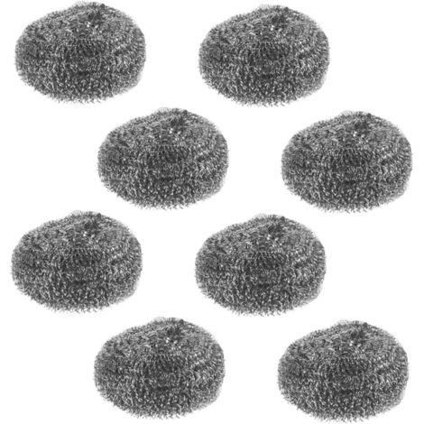 8pièces Brosse à Récurer à Billes Acier Brosse à Vaisselle Pour Casseroles (1/5)