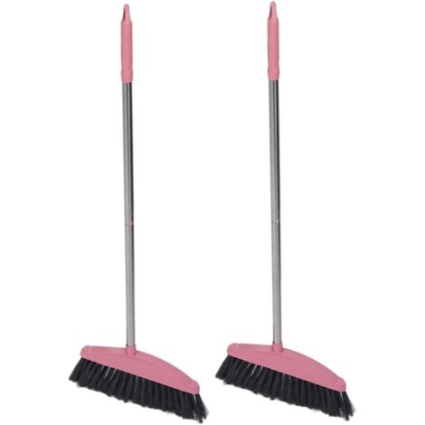 2 Pièces Balai De Nettoyage Rigide à Long Manche Acier Inoxydable Pour (1/5)