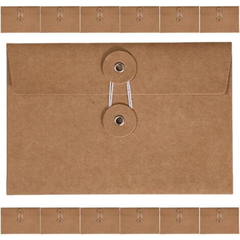 Lot de 20 Pochettes de Rangement en Papier Kraft 17X115 CM avec Fermeture (1/5)