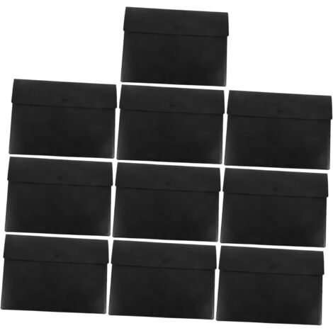 10 Pièces Porte-documents Plastique avec Fermeture à Bouton Chemises (1/5)