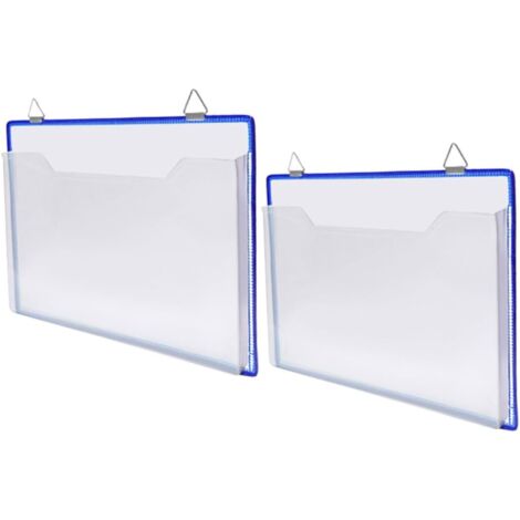 2 pièces Organiseur Mural de Dossiers Suspendus Transparent Lot de (1/5)