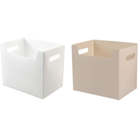 2pièces Boîte De Rangement Pour Documents Lot De Plastique Pour Articles (1/5)