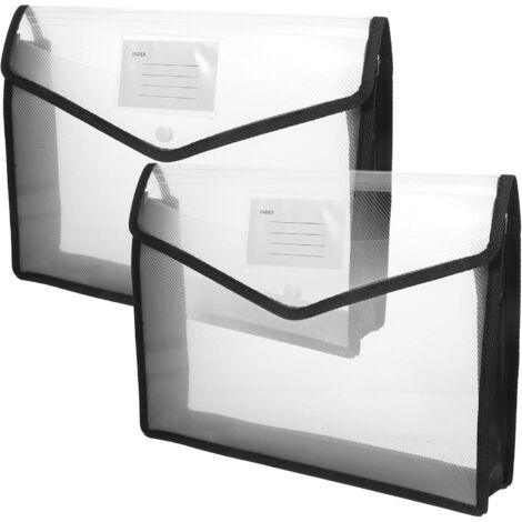 2 pièces Pochette Étanche pour Documents Lot de Porte-fichiers Haute (1/5)
