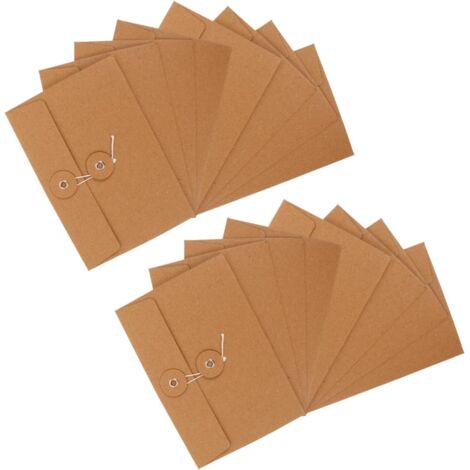 20 pièces Enveloppes Kraft Rétro pour Rangement Pochettes à Documents (1/5)
