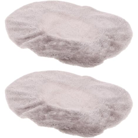 Lot de 2 Housses de Protection pour Abattant de Toilettes en Peluche Douce