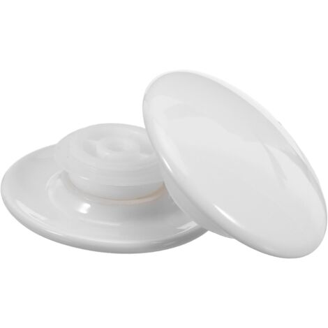 Lot de 2 Bouchons de Lavabo Noirs Mat en Céramique Joint D’Étanchéité (1/5)