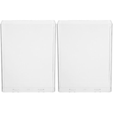 Lot de 2 Boîtes de Rangement Mural Transparentes en Plastique sans Perçage (1/5)