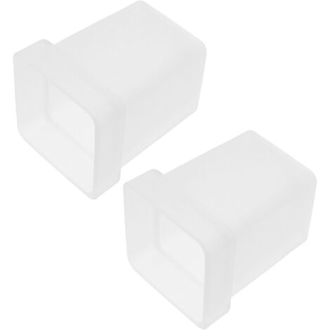 Lot de 2 Porte-Brosses WC en Verre Dépoli Carré Support Hygiénique pour (1/5)