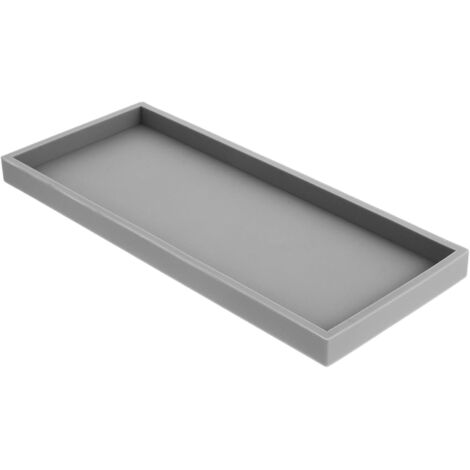 Plateau de Rangement Multifonction en Silicone Gris Grand Format (1/5)